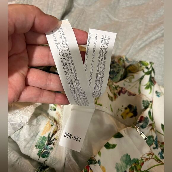 Zara Floral Straight Leg Pants - Multicolor - Picture 8 of 9